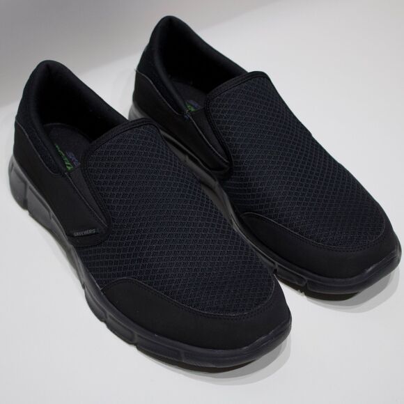Skechers Equalizer Memory Foam Slip On Black Sneakers Men Size 11 - Minimal Wear - Picture 5 of 15